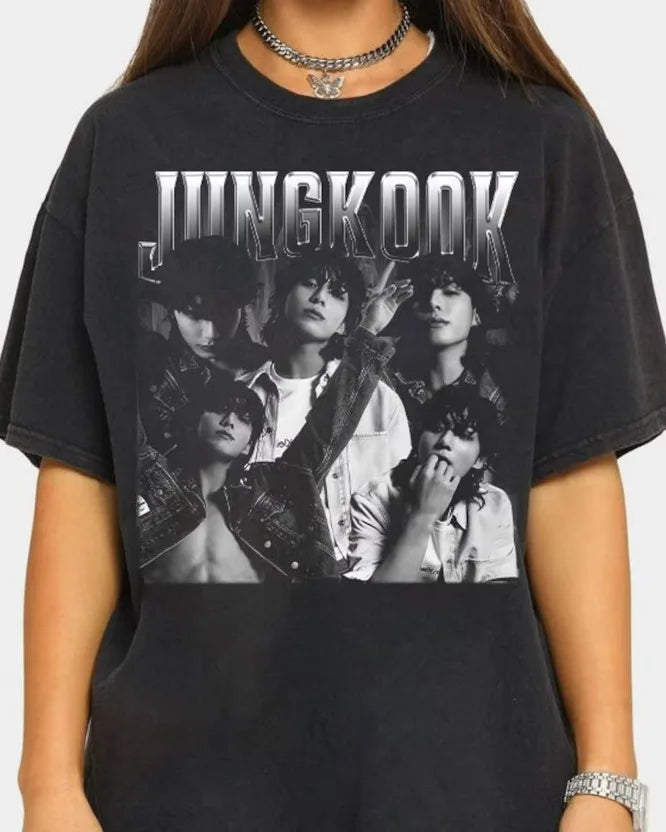 CAMISETA VINTAGE JUNGKOOK ANOS 90