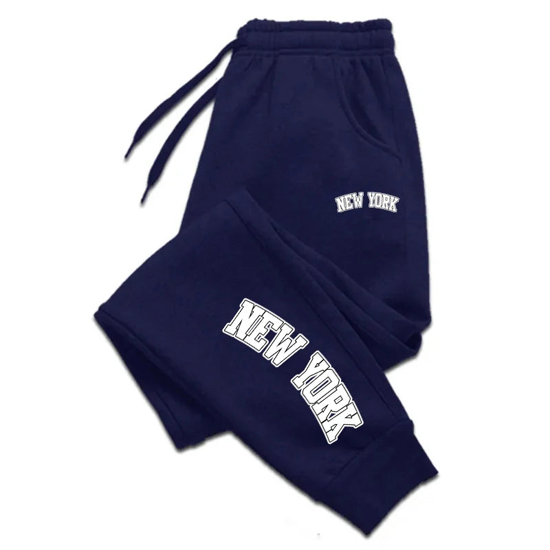 CALÇA DE MOLETOM COM ESTAMPA NEW YORK