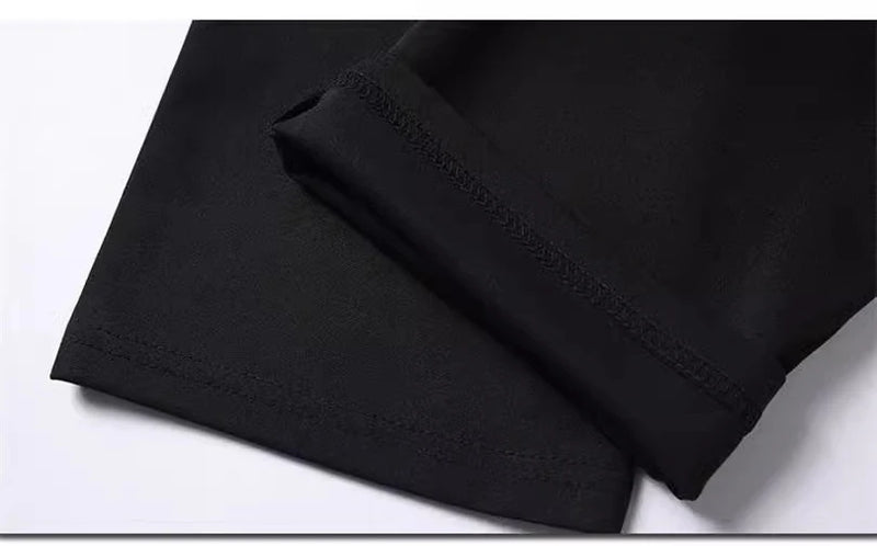 Calças Masculinas Stretch Sólido Preto