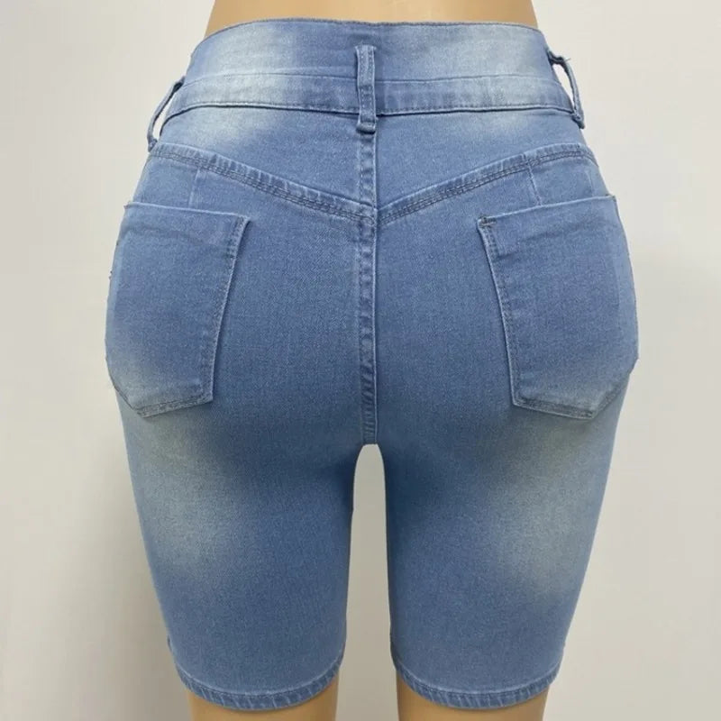 CALÇÃO JEANS RASGADO