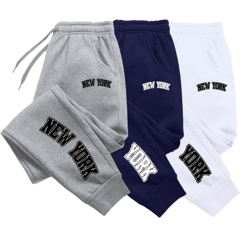 CALÇA DE MOLETOM COM ESTAMPA NEW YORK