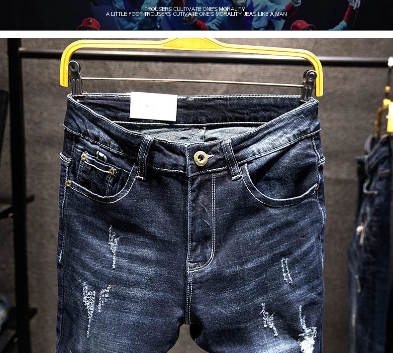 CALÇA MASCULINA JEANS RASGADO