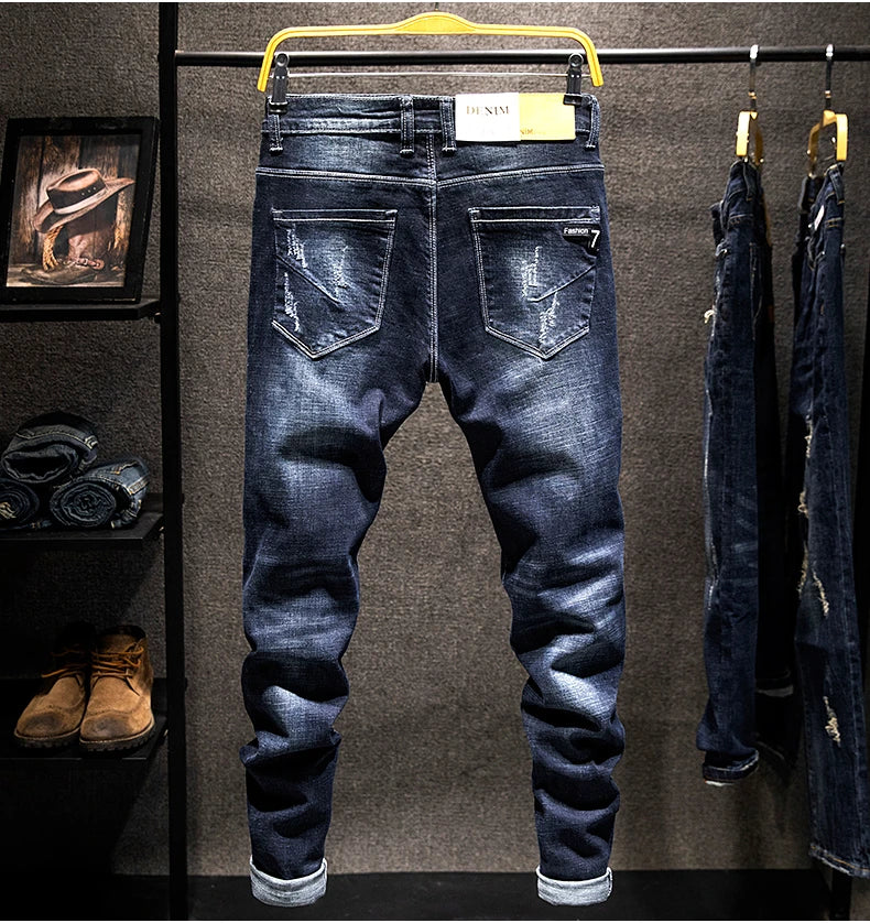 CALÇA MASCULINA JEANS RASGADO